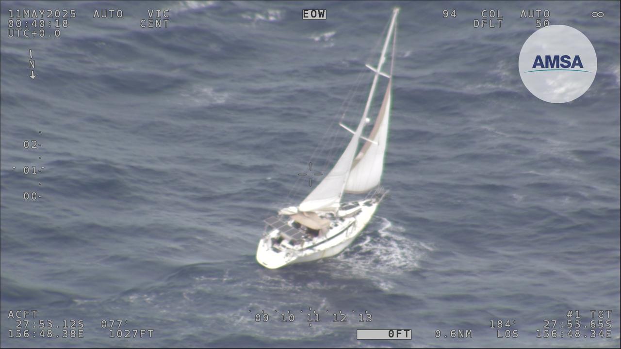 Three people have been rescued from a sinking yacht about 350km east of Brisbane. Picture: NewsWire
