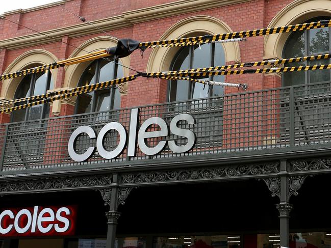 Meat workers demonstrate outside the Coles in Swan st Richmondover their pay and conditionsPicture: Mark Wilson