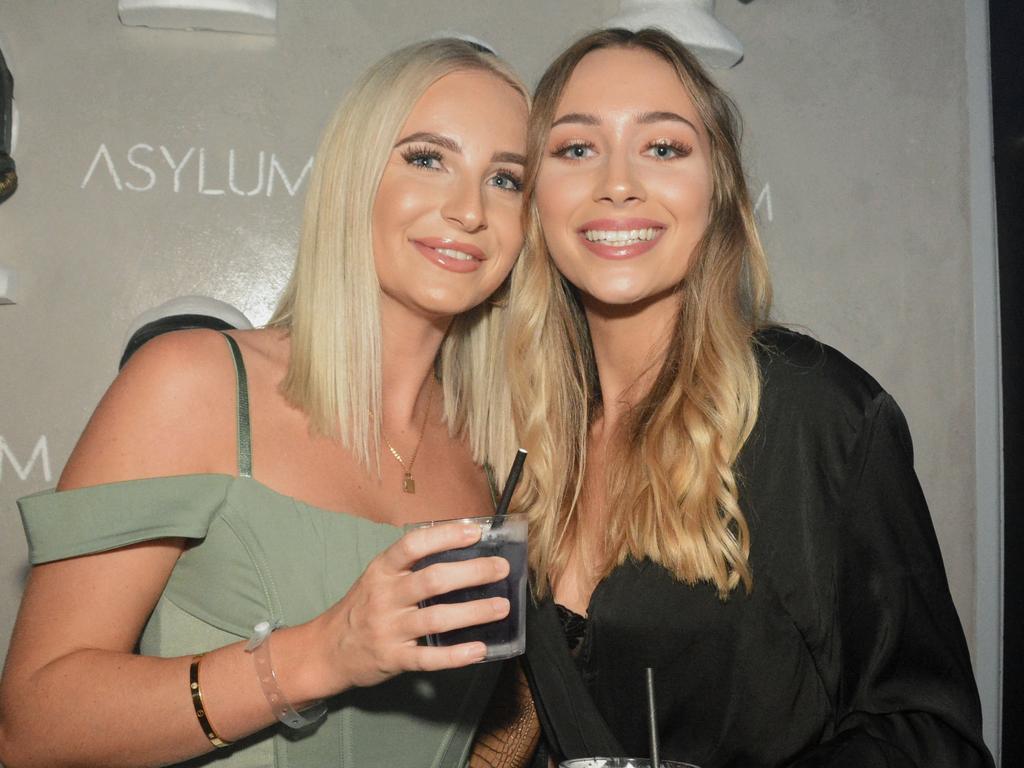 Tia Allan and Payton Holly at opening of Asylum Nightclub, Surfers Paradise. Picture: Regina King