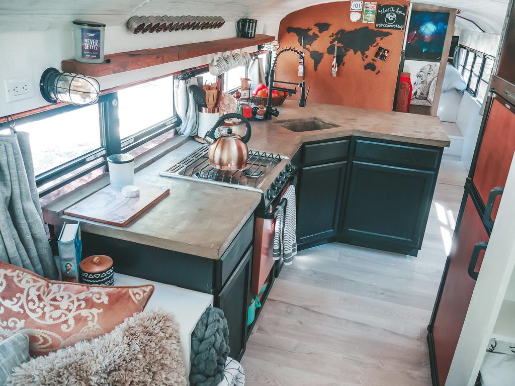 The fully fitted – and stylish – kitchen. Picture: MDWfeatures/Tawny McVay
