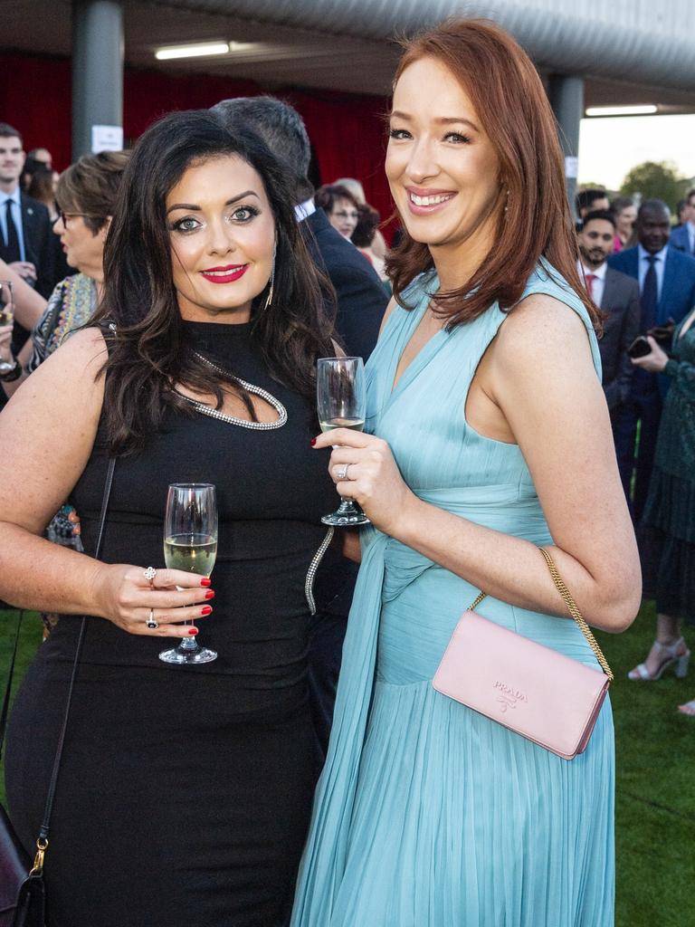 Lauren Hope (left) and Annie Glover of Round Square Marketing at the Focus HR Business Excellence Awards at Rumours International, Saturday, November 5, 2022. Picture: Kevin Farmer