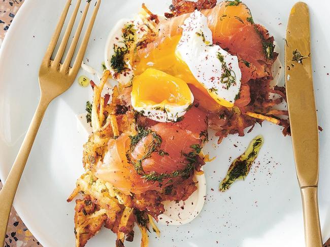 Potato and feta fritters.