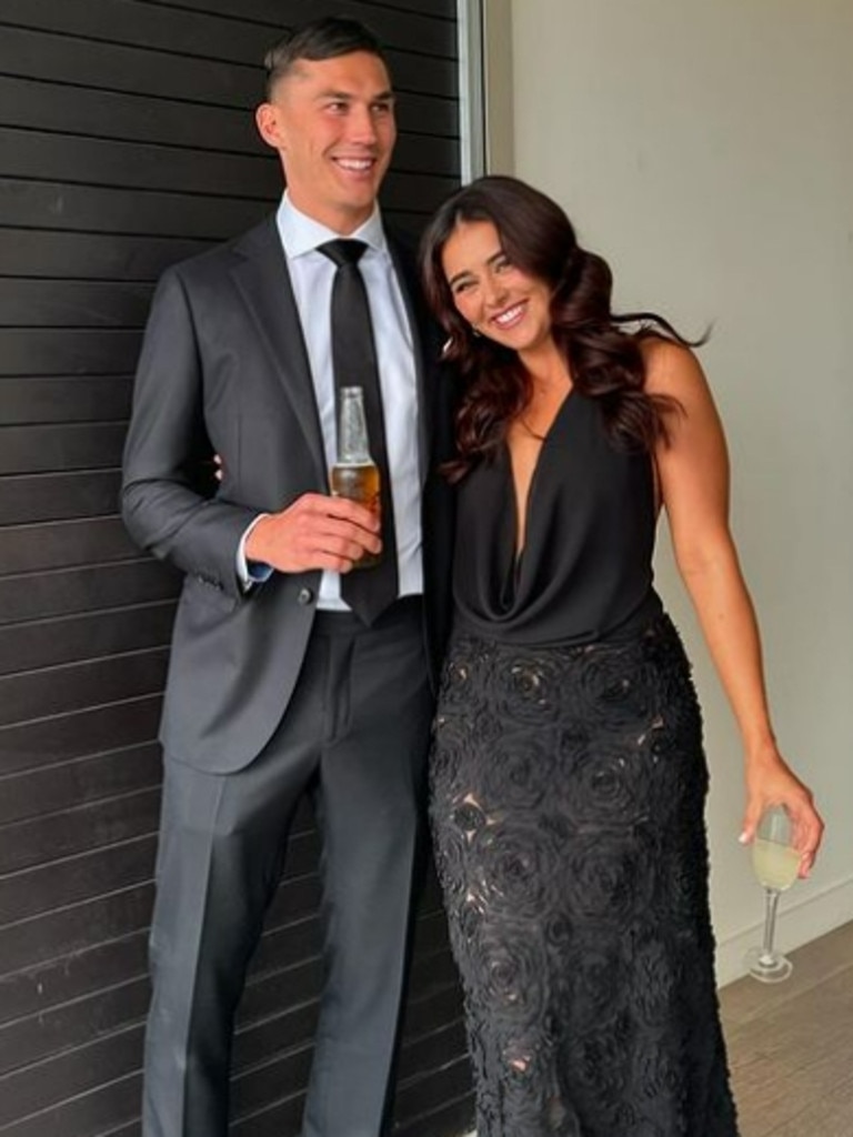 New Crow Isaac Cumming and partner Mia Young. Picture: Instagram