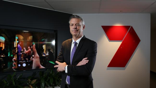 Seven West CEO James Warburton, photographed at their offices in Eveleigh, Sydney. Britta Campion / The Australian