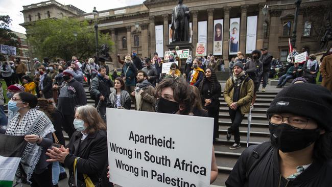 The University of Melbourne Student Union has renewed calls for the university to cut ties with Israel. Picture: Paul Jeffers