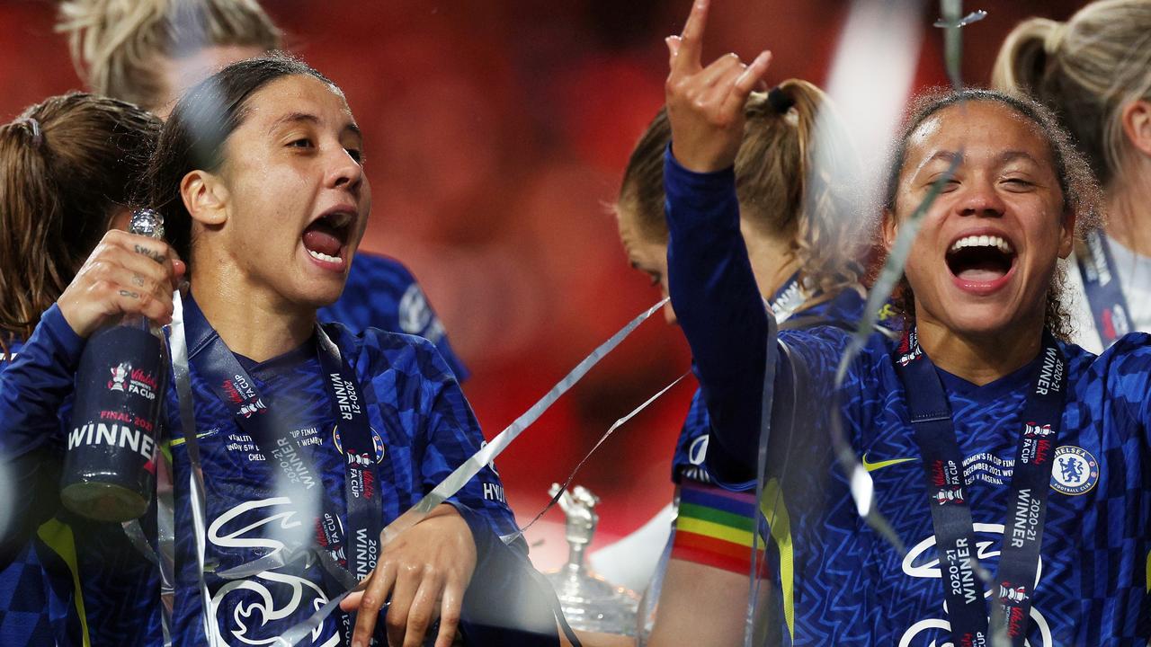 Sam Kerr brace inspires Chelsea to FA Cup final glory | news.com.au ...