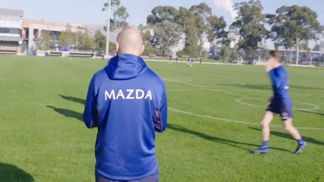 North Melbourne coach Rhyce Shaw at training