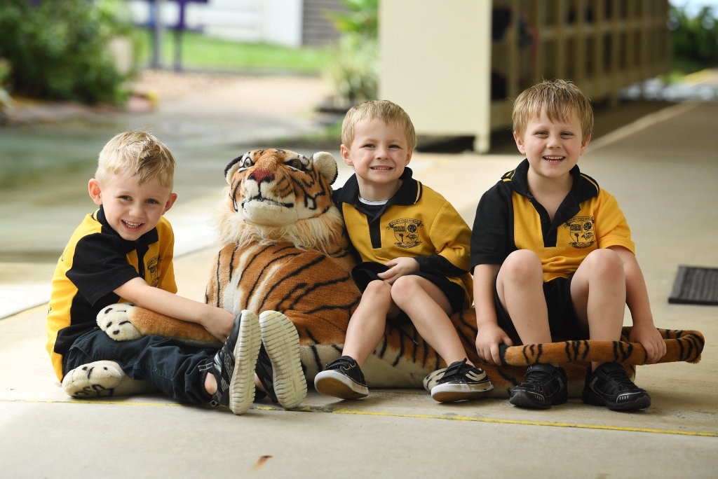 TIARO PREP: (From left) Brayden Hodges -Sommerfeld, Kayden Stevens, Azriel Illuzzi-Cox. Picture: Renee Albrecht