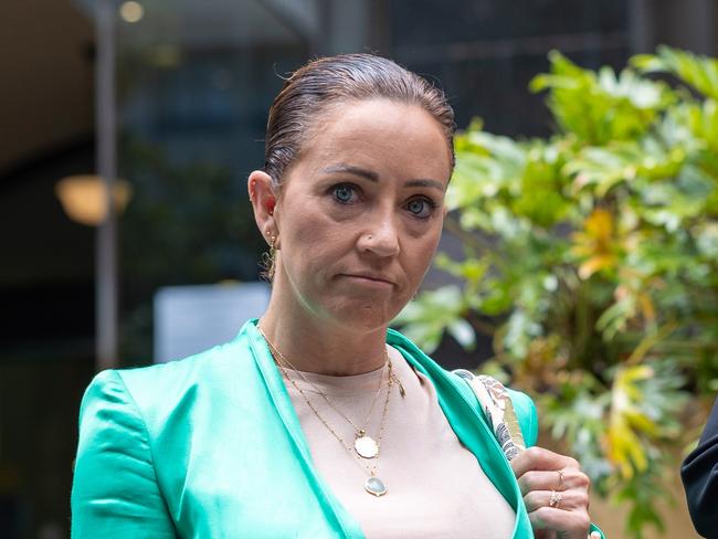 SYDNEY, AUSTRALIA - NewsWire Photos JANUARY 12, 2023: Television personality Rose Jacobs pictured outside Sydney's Downing Centre, facing charges over driving on a suspended licence. Picture: NCA NewsWire / Seb Haggett.