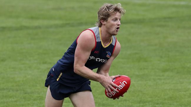 Rory Sloane fired despite Adelaide’s loss to Hawthorn. Picture: Sarah Reed.