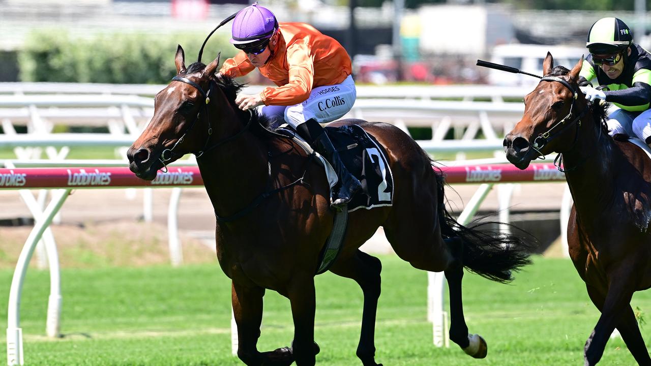 Hella Fast wins at Eagle Farm to stay unbeaten. Picture: Grant Peters/Trackside Photography