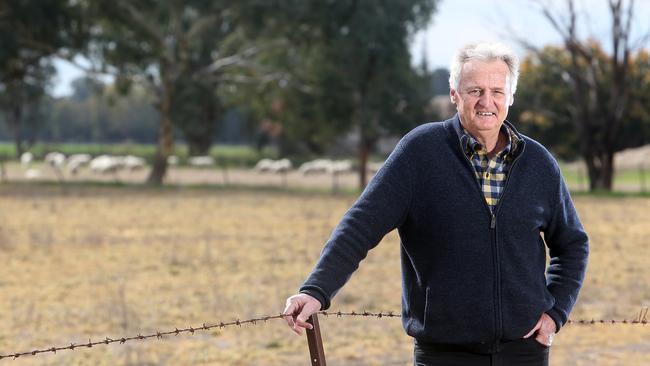 Former Murray Bushrangers regional manager at his Dockers Plain farm near Wangaratta. Picture: Yuri Kouzmin