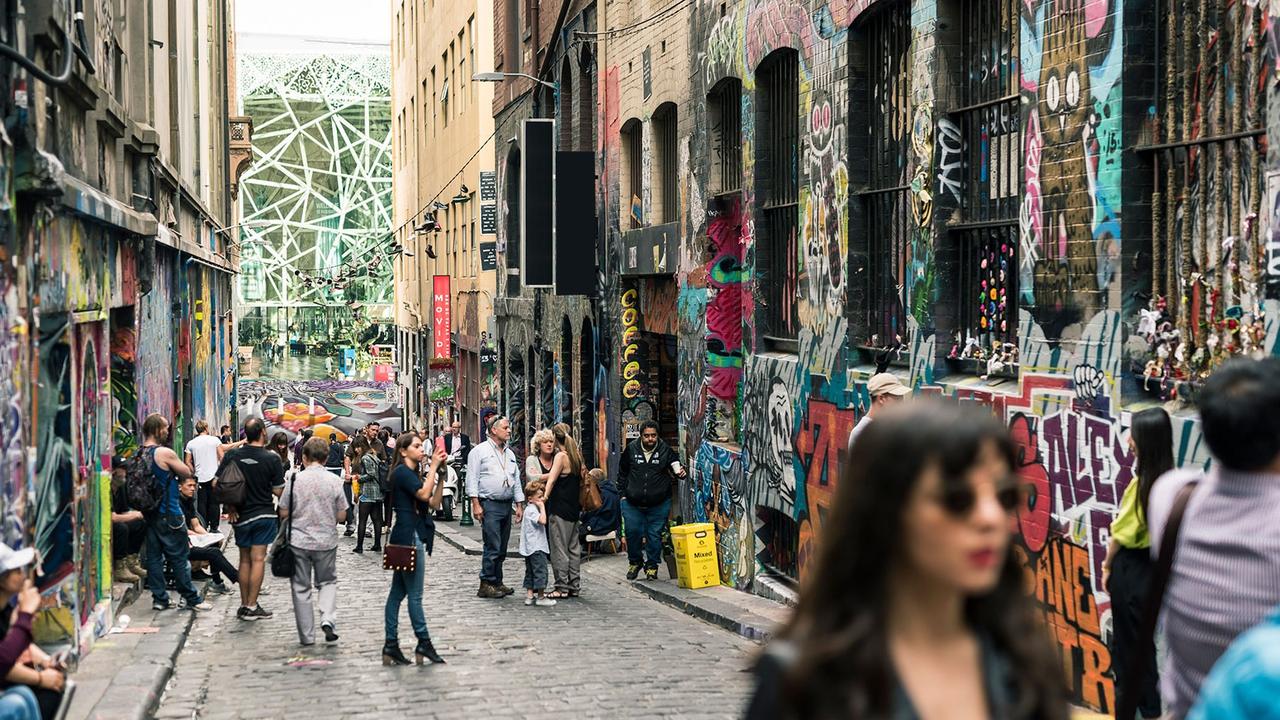 Hosier Lane is a tourist hot spot.