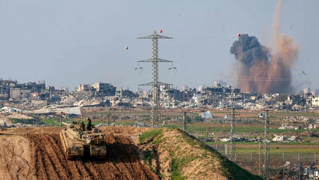 Smoke billows over Gaza during Israeli bombardment. Picture: AFP