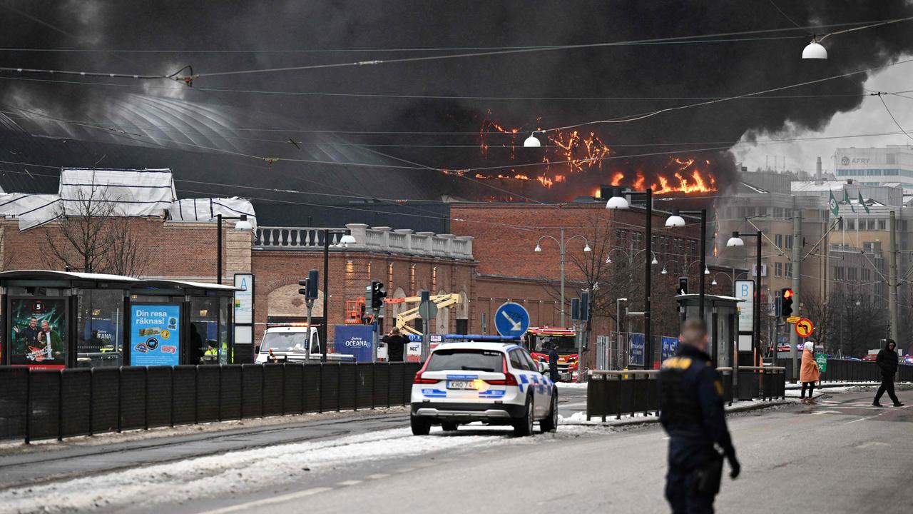 A building was destroyed. (Photo by Born LARSSON ROSVALL / TT News Agency / AFP)
