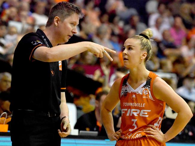 Townsville Fire mentor Shannon Seebohm joined rare air with his fourth Coach of the Year Award. Picture: Evan Morgan