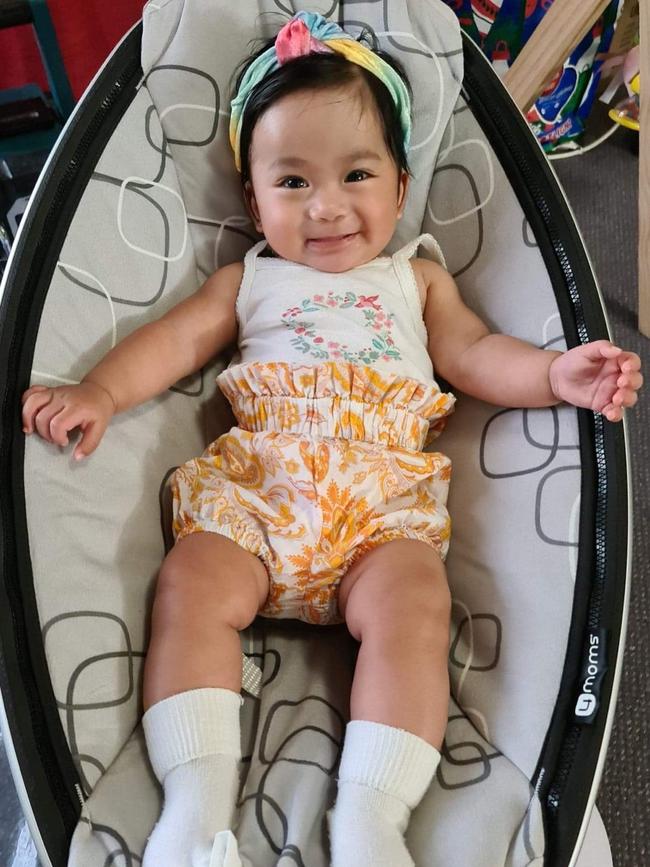 Jacintha Louise Taneca of Stuart Park came into the world in a hurry at just 29 weeks old. Picture: Mum
