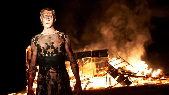 George MacKay as Ned Kelly in True History of the Kelly Gang.