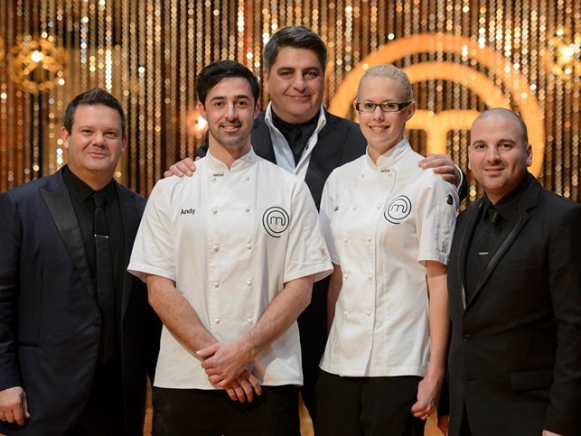 The way they were! Gary Mehigan, Andy Allen, Matt Preston, Julia Taylor and George Calombaris.