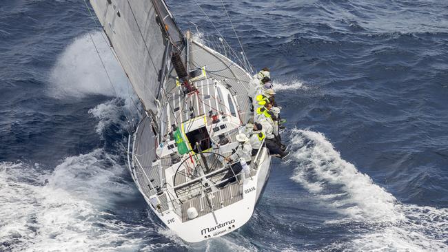 Gold Coast entrant Maritimo 11 in the Sydney to Hobart Pic: Andrea Francolini