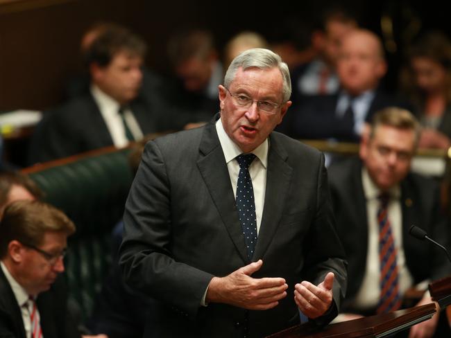 Brad Hazzard during question time in the Legislative Assembly. Picture: Cameron Richardson.