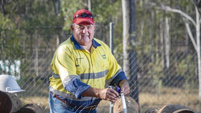 Keith Edwards, of Withcott, volunteered with Habitat for Humanity last year as part of the Boral Concrete team. Picture: ALI KUCHEL