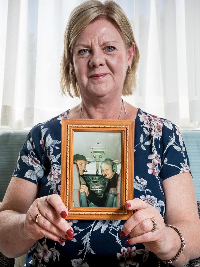 Jane Bayliss with a photograph of her parents, Brian and Moiree Naylor. Picture: Jake Nowakowski