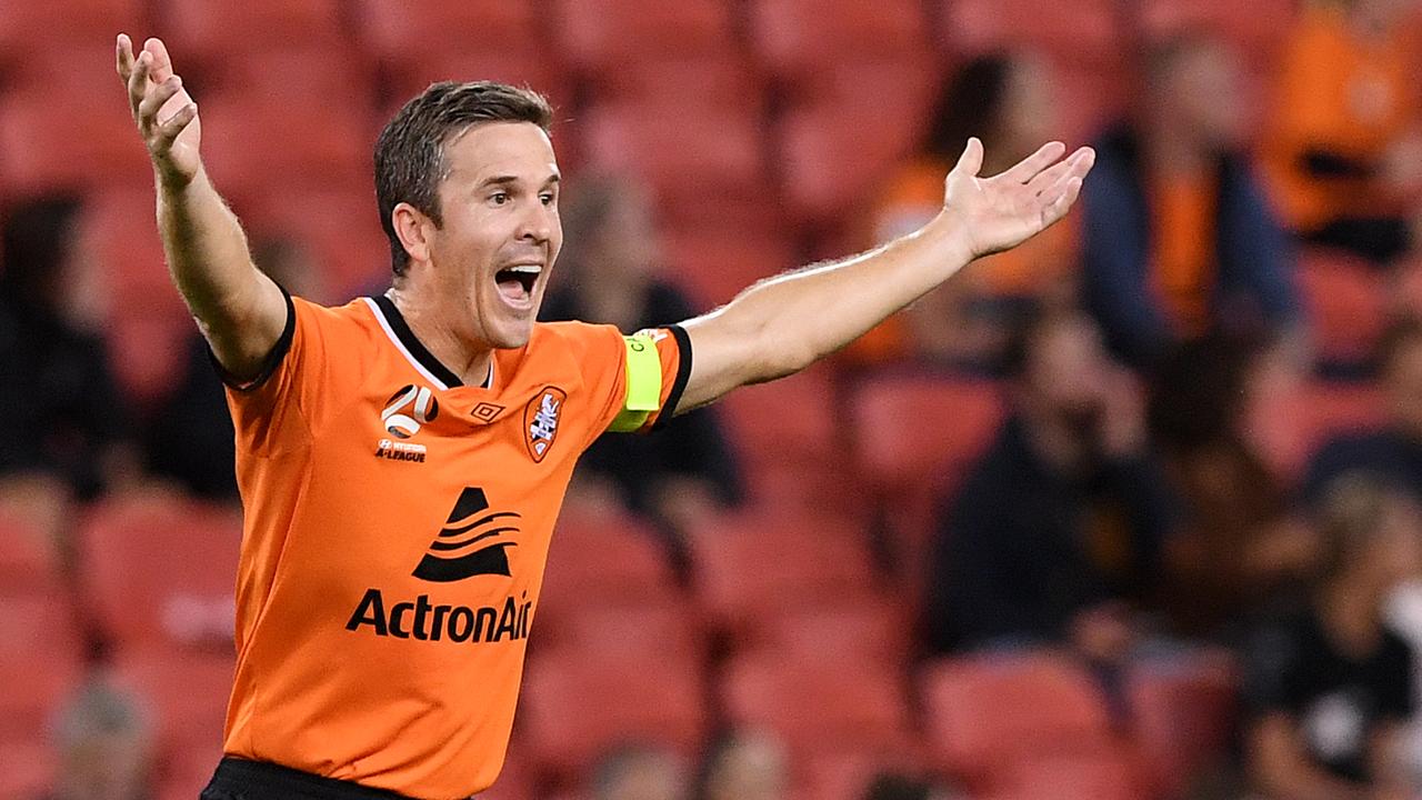 Matt McKay when he played for the Brisbane Roar.