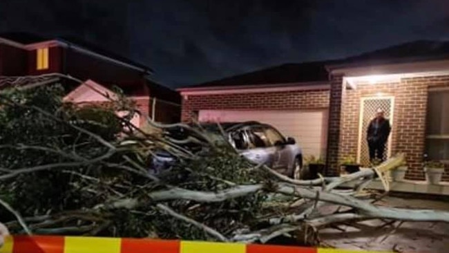 Wild weather has caused havoc in Liverpool. Pictures: Fire and Rescue NSW