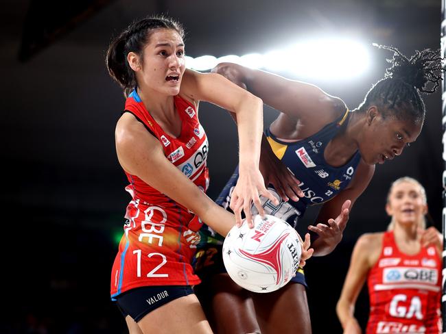 Sophie Fawns’ exceptional talent forced the hands of Swifts selectors to move her temporary replacement player to permanent player after Same Wallace was injured. Picture: Matt King/Getty Images