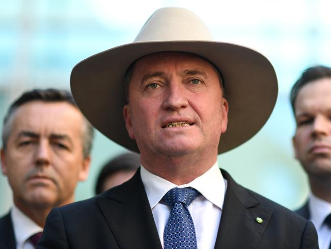 Deputy Prime Minister Barnaby Joyce has backed making changes to foreign donation laws as Canberra was left reeling from reports of growing Chinese influence on Australia’s two major political parties. Picture: AAP Image/Lukas Coch