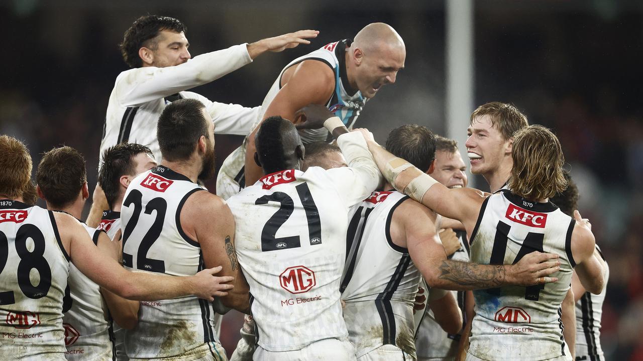 And the Power won the game by four points. Picture: Daniel Pockett/Getty Images