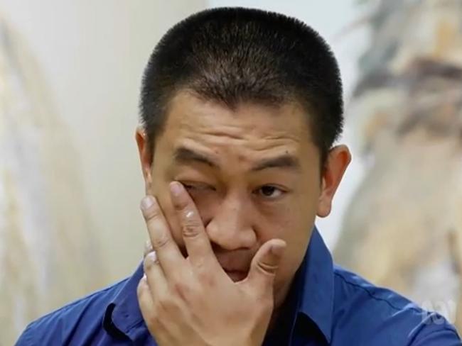 Anh Do wipes away a tear as Rosie recounts her tragic story.