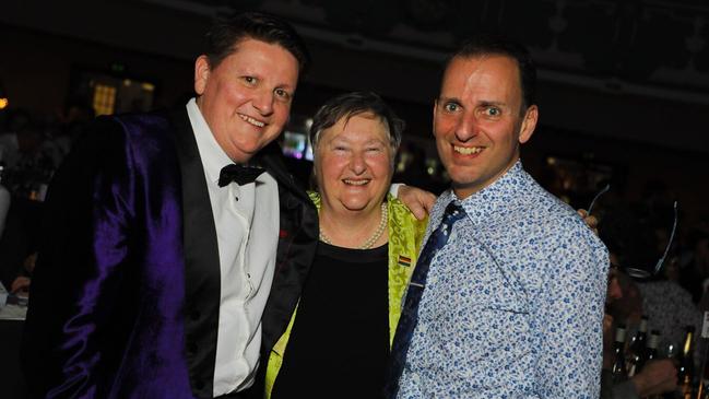 More than $65,000 was raised at the Stonnington Mayor’s charity ball, which was given to the Victorian Pride Centre. Pictured is (from left) Victorian Commissioner for Gender and Sexuality Ro Allen, Victorian Pride Centre chair Jude Munro and Stonnington Mayor Steve Stefanopoulos.