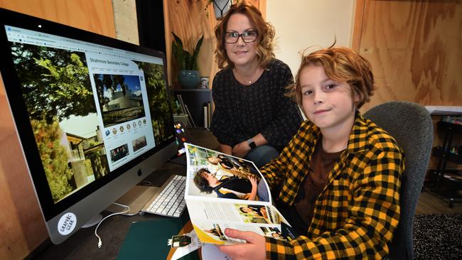 Debbie Wood and her son, Toby, are in the process of trying to choose the best school for 2020. Picture: Tony Gough