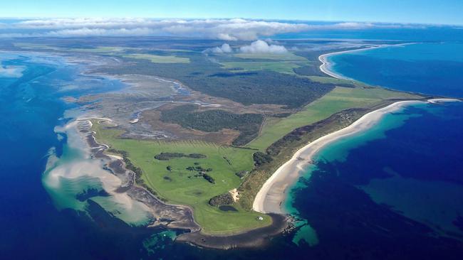 Robbins Island, far North-West Tasmania, where there are plans for a 100-turbine wind farm. Credit: Bob Brown Foundation.