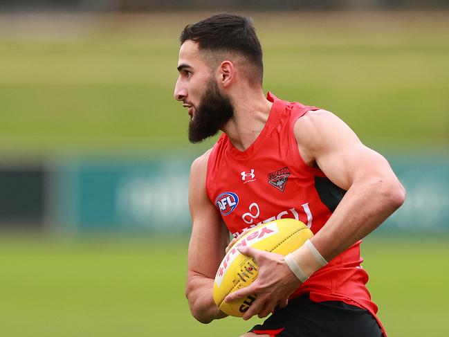 Mid-season draftee Saad El Hawli recently re-signed with Essendon. Picture: Kelly Defina/Getty Images