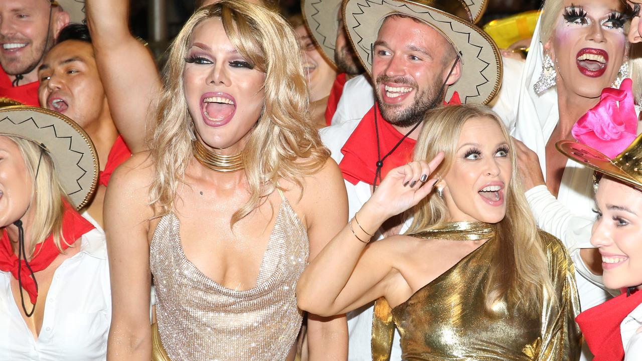Kylie Minogue made a surprise appearance. Picture: Damian Shaw
