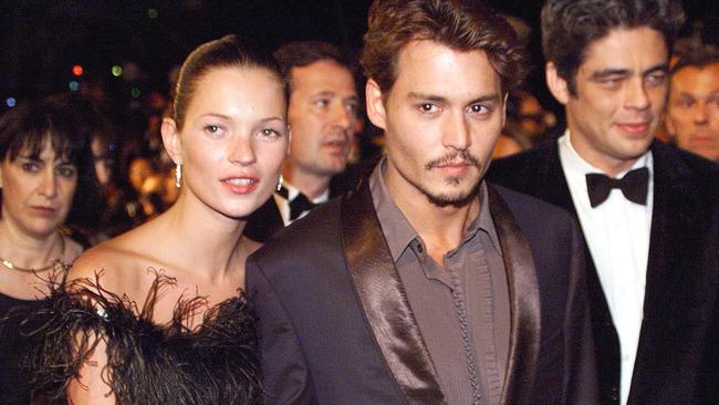 Moss was in a relationship with Depp from 1994 to 1998. Picture: Patrick Hertzog / AFP.