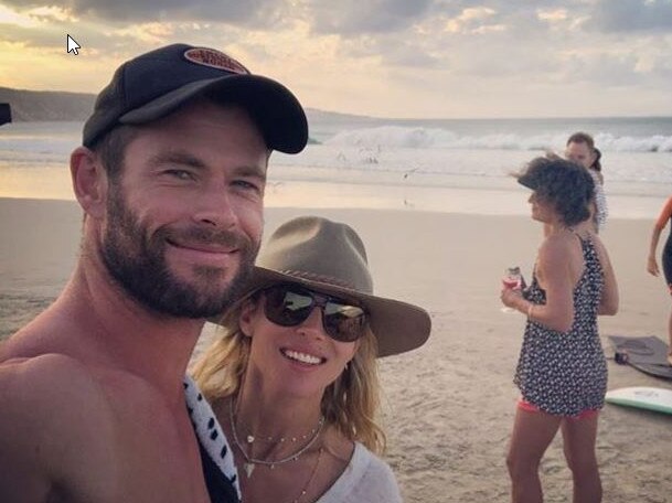 Chris Hemsworth and family at Byron. Picture: Instagram