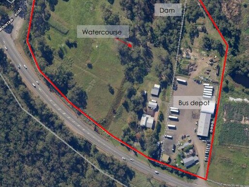 The site at 157-163 Sparks Rd, Halloran, which would house the new industrial warehouses, services station, car wash and fast food outlet. Picture: supplied