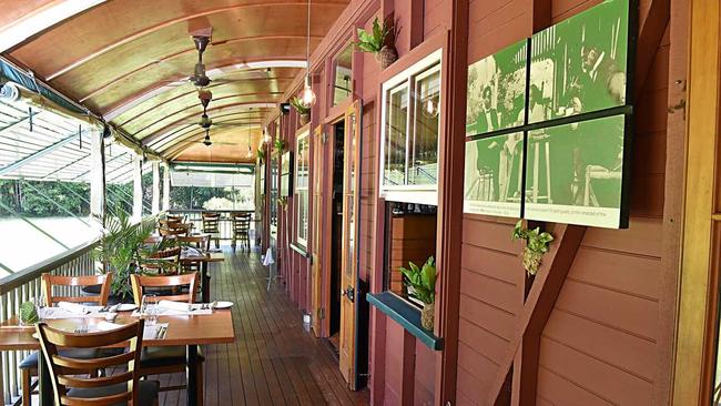 LUSH SURROUNDS: Dine amongst the trees at Harry's on Buderim, Chef Stuart Bell. Lisa Bell enjoys the atmosphere. Picture: Warren Lynam