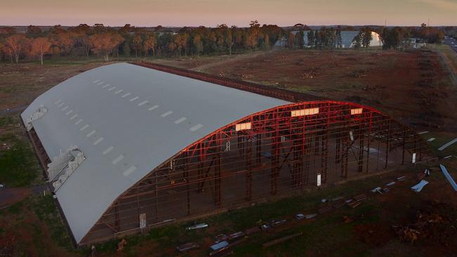 The site of the old RAAF base in Dubbo which is at the centre of the Bunnings controversy.. Picture: Dubbo Drone Photography