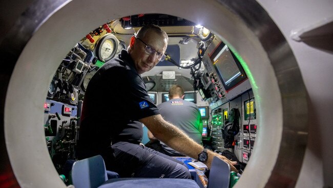 Nick Gilbert, a senior pilot, operates a NATO rescue vehicle. Canada, France, Germany, the Netherlands, Norway, Poland, Sweden, Turkey, Britain and the United States were testing their technology. Picture: Jack Taylor/The Times