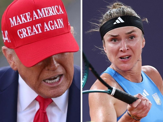 Donald Trump and Elina Svitolina.