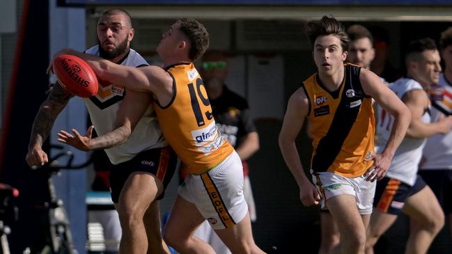 EDFL: Action from the East Keilor v Strathmore match. Picture: Andy Brownbill