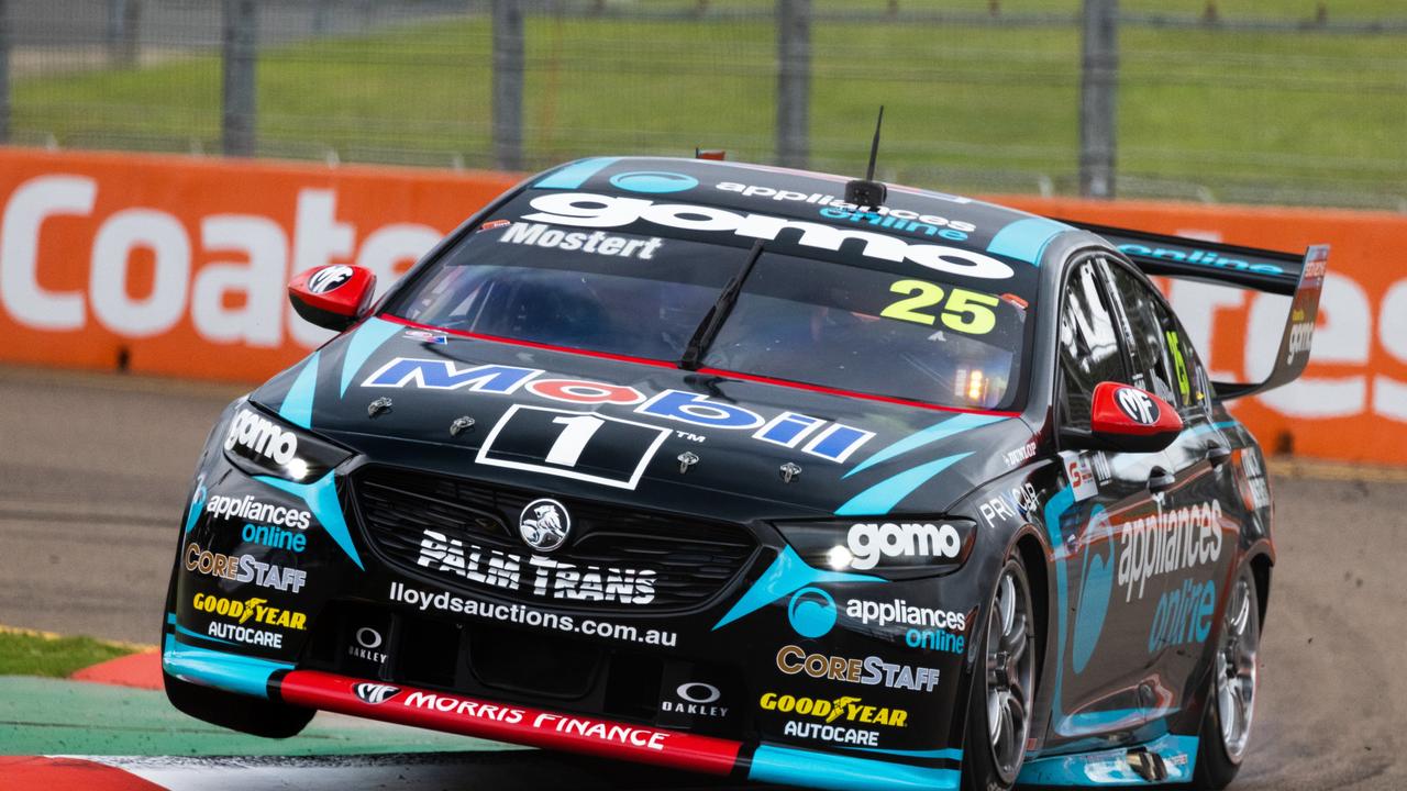 TOWNSVILLE, AUSTRALIA - JULY 09: (EDITORS NOTE: A polarizing filter was used for this image.) Chaz Mostert drives the #25 Mobil1 Appliances Online Racing Holden Commodore ZB during practice for the Townsville 500 which is part of the 2021 Supercars Championship, at Reid Park, on July 09, 2021 in Townsville, Australia. (Photo by Daniel Kalisz/Getty Images)