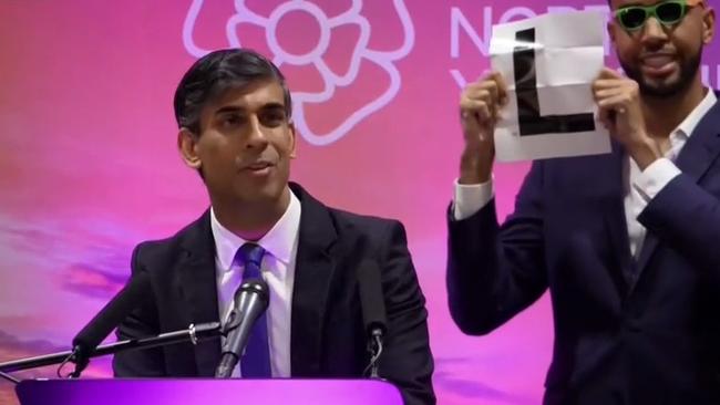 Rishi Sunak concedes the UK election. Picture: ABC News