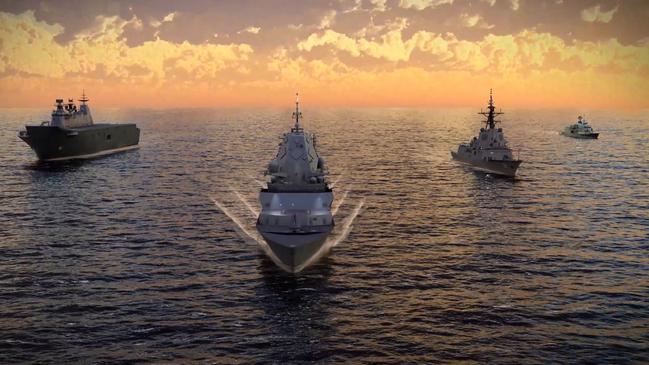 Evolved Hunter Class design for guided missile frigate. Supplied by BAE Systems Australia