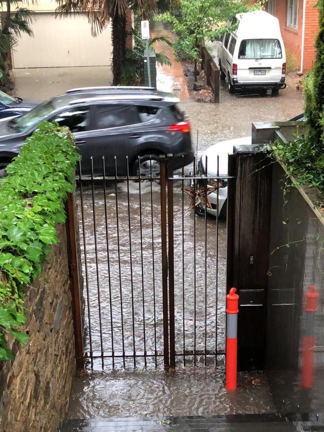 Parts of South Yarra have flooded. 